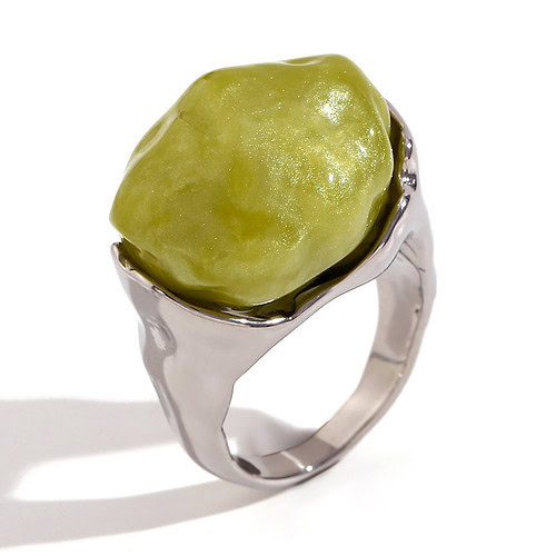 silbernen Ring Vintage mit Steinen