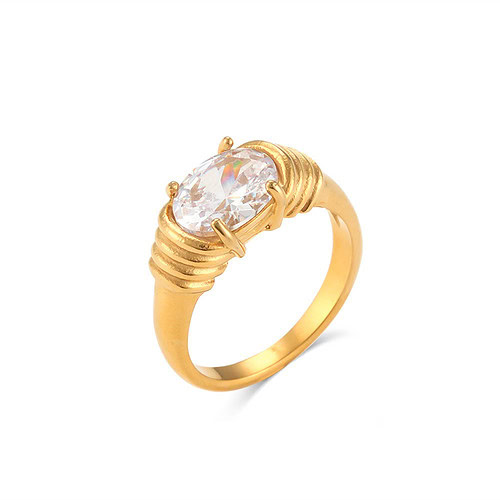 Zirkonia Ring für Damen gold