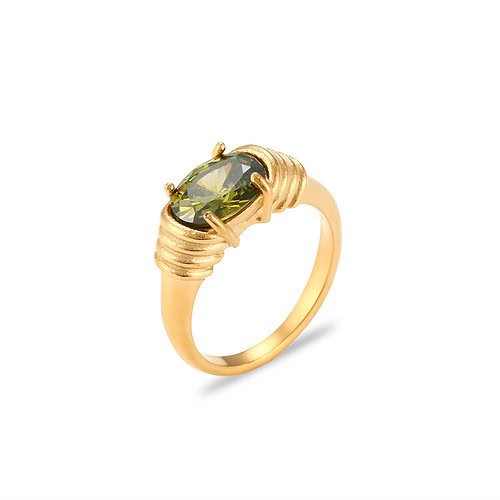 Zirkonia Ring für Damen gold