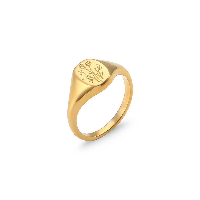 Signet Ring gold damen mit Gravur