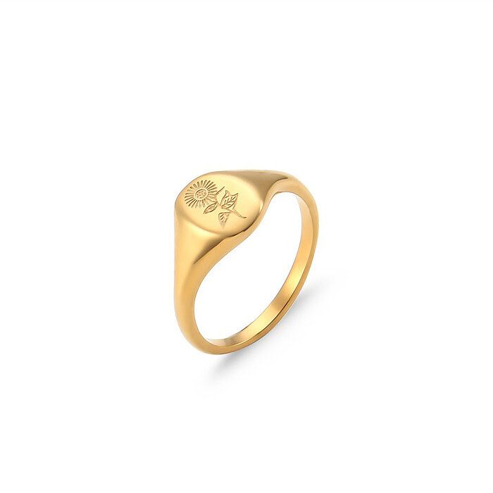 Signet Ring gold damen mit Gravur