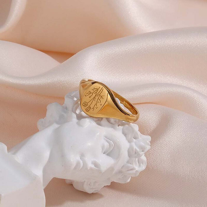 Signet Ring gold damen mit Gravur