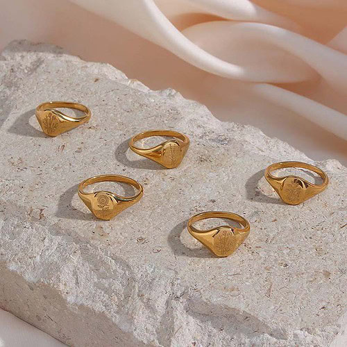 Signet Ring gold damen mit Gravur