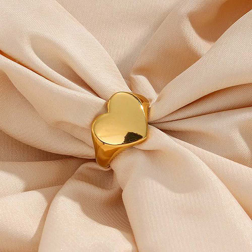 Signet Herz Ring gold damen