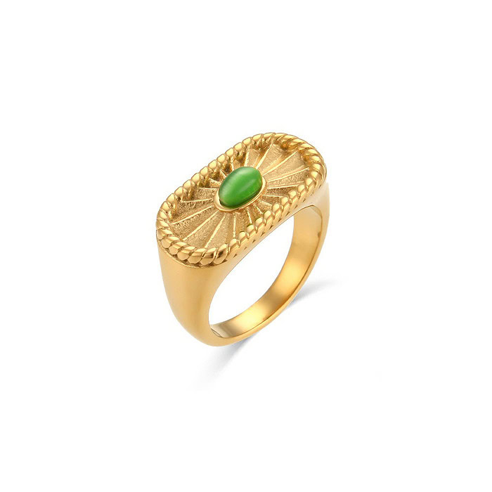 Stripe signet Ring gold damen mit steinen Achat