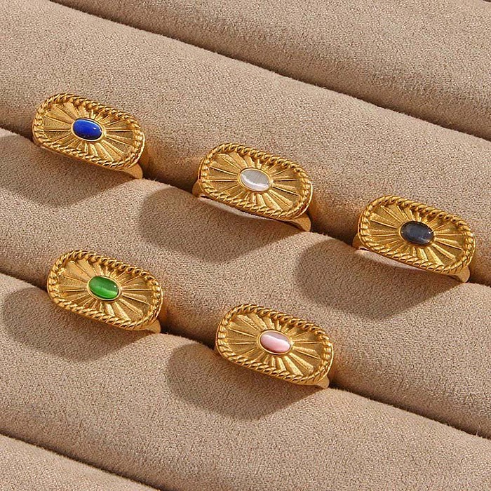 Stripe signet Ring gold damen mit steinen