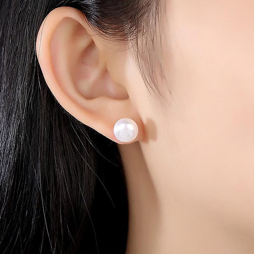 Perlen ohrringe stecker Silber für Damen