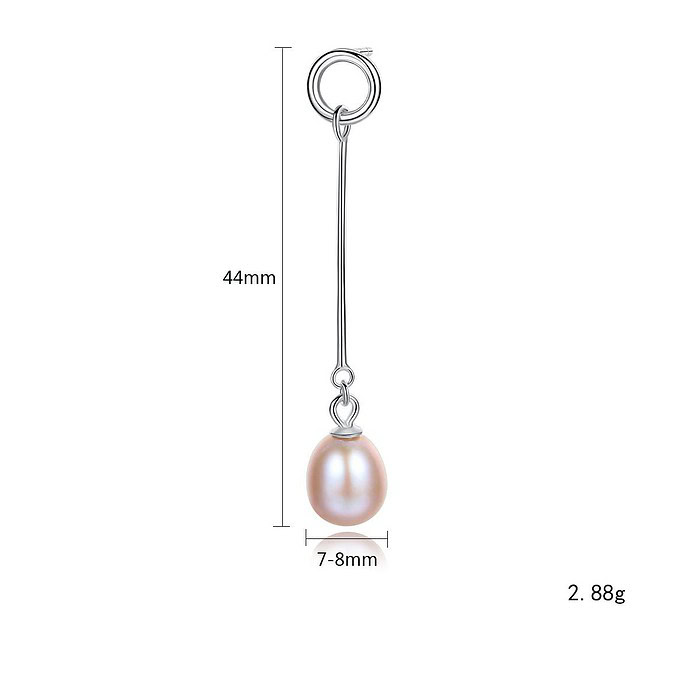 Damen Silber Ohrringe mit Perlen