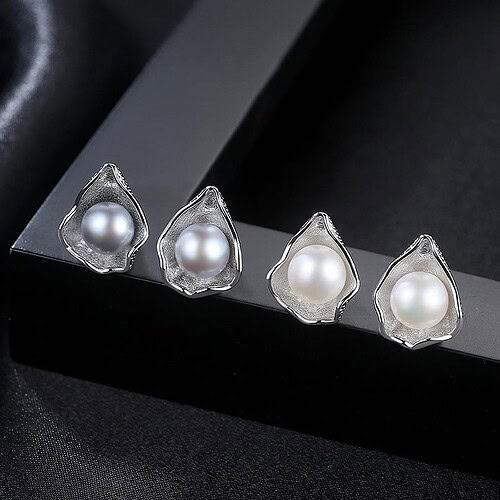 Silber Schneeflocken Ohrringe Stecker