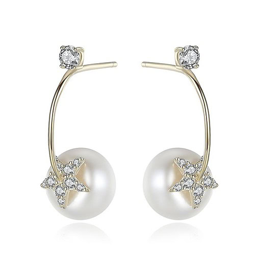 Statement perlen ohrringe silber damen