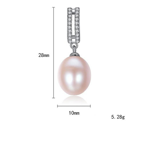 Silber Ohrringe mit Lavendel Perlen