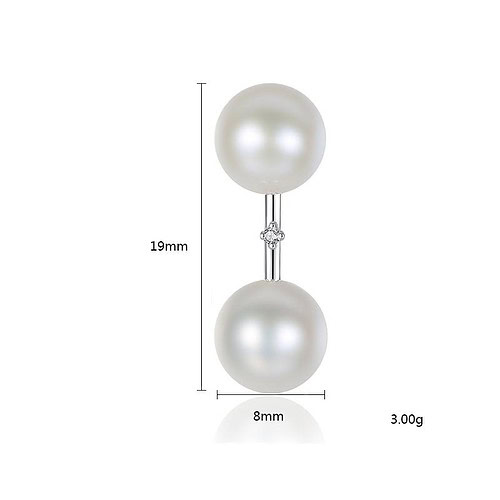 Weiß Perlen Ohrringe Stecker