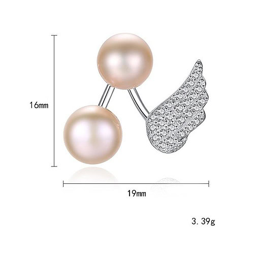 Engelsflügel ohrringe silber mit Perlen