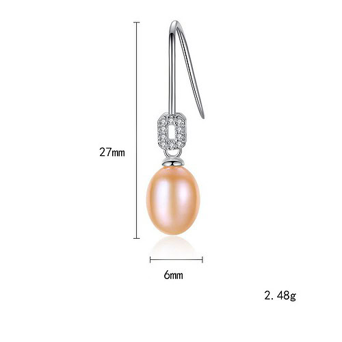 Ohrringe Oval mit Zirkonia
