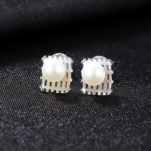 Ohrringe Stecker Silber mit Perlen