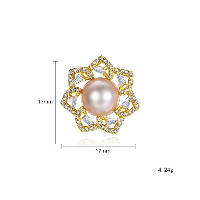 Blumen ohrringe stecker Pink Perlen