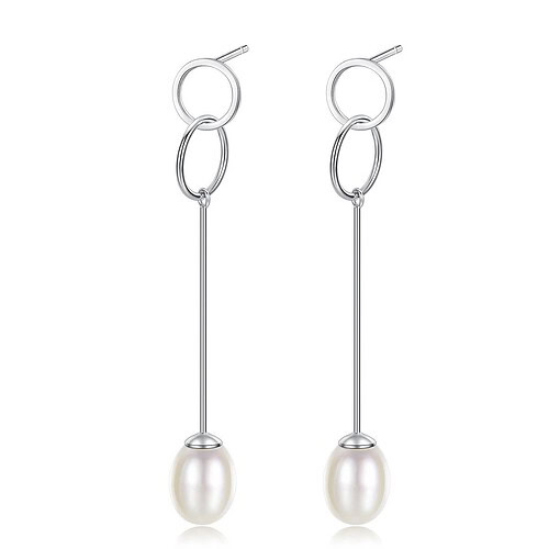 Lang Schmuck Ohrringe Perlen