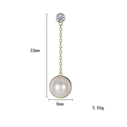 Kugel Ohrringe Gold damen mit Perlen