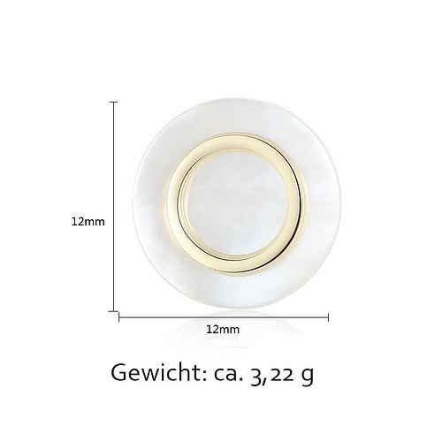 Rund Muschel Ohrringe Stecker silber damen