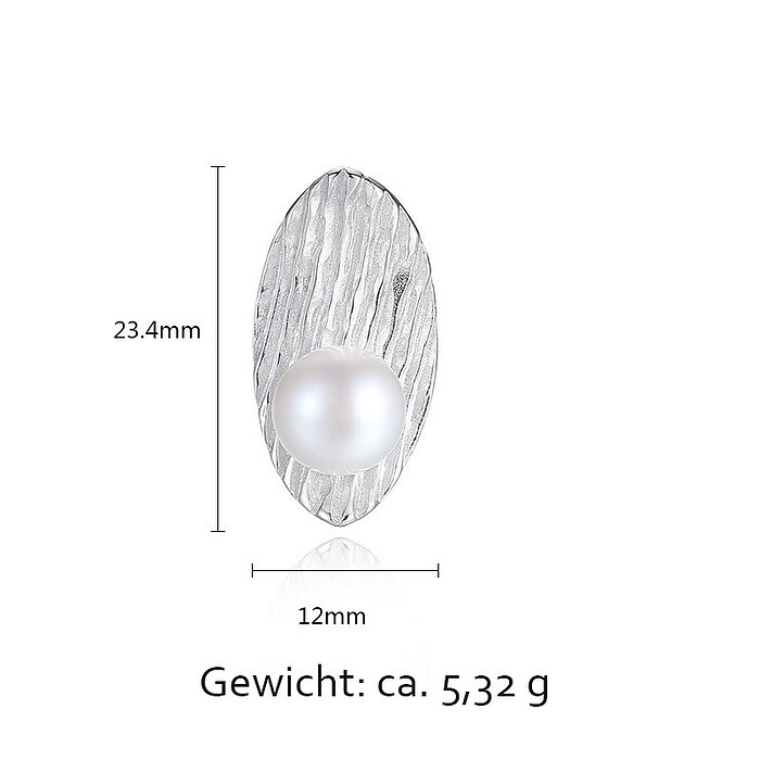 Echte Süßwasserperlen Ohrringe Stecker silber