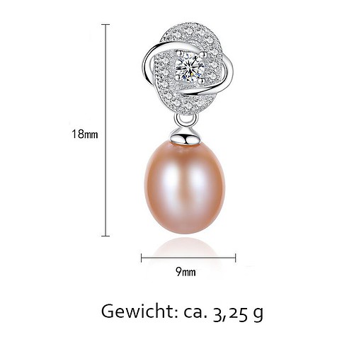 echt Silber Ohrringe damen mit perlen