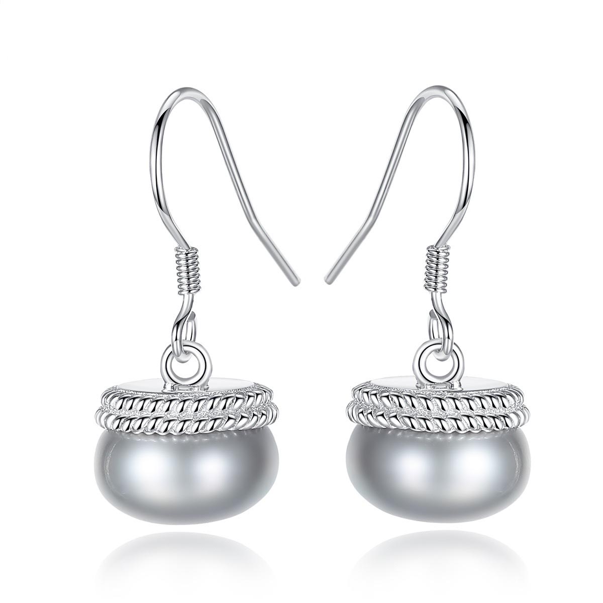 Ohrringe Silber Hängend mit Stein für einen modernen