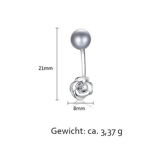 Blumen Ohrringe Stecker mit perlen