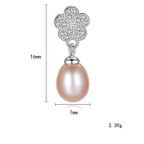 Perlen Silber Ohrringe Damen modern