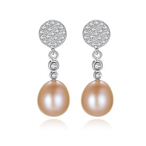Perlen Silber Ohrringe Damen modern