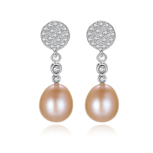 Perlen Silber Ohrringe Damen modern
