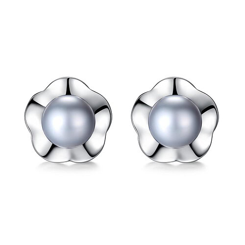 Silber Ohrringe Stecker Pink Perlen