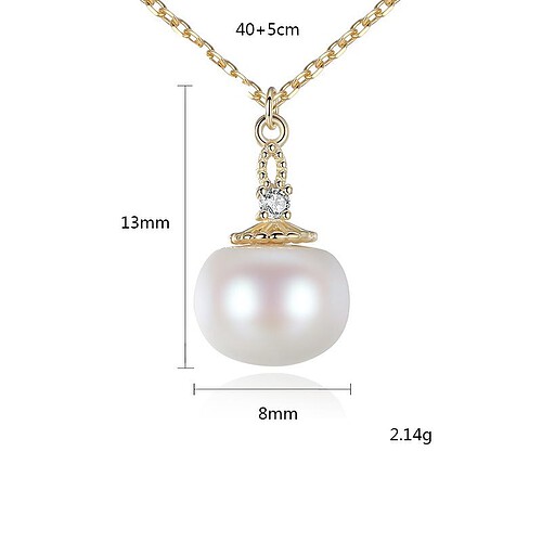 Goldene Kette mit Perlenanhänger