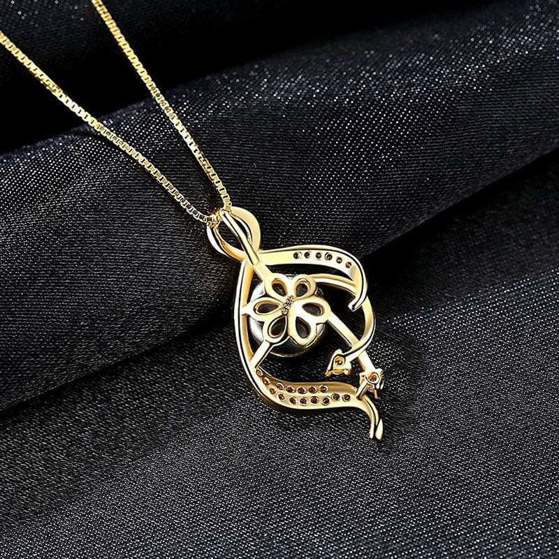 Silber Kette mit Perlen und Zirkonia