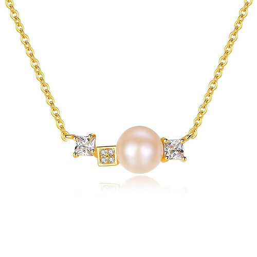 Choker kette mit Perle und Zirkonia