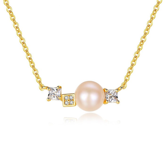 Choker kette mit Perle und Zirkonia