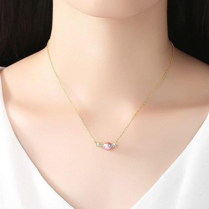 Choker kette mit Perle und Zirkonia