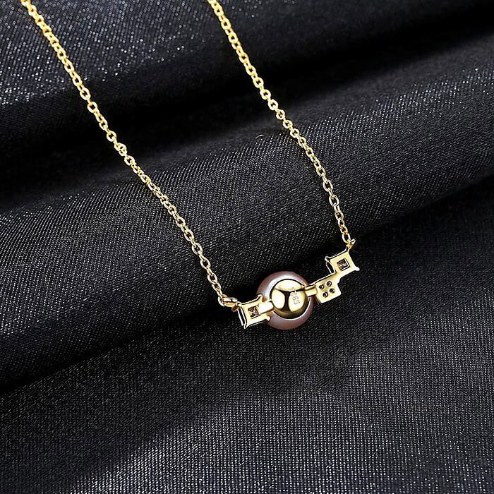 Choker kette mit Perle und Zirkonia