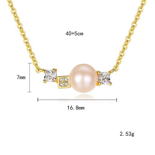 Choker kette mit Perle und Zirkonia