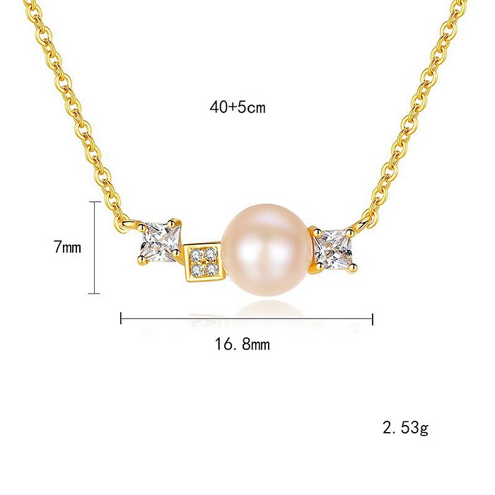 Choker kette mit Perle und Zirkonia
