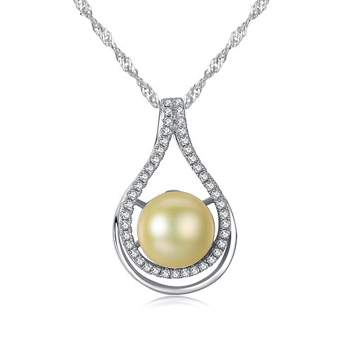 Damen Silber mit Goldene Perlen