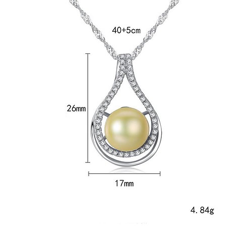 Damen Silber mit Goldene Perlen