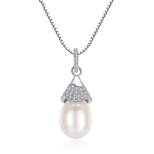 Süßwasser Perlen Kette damen 925 Silber