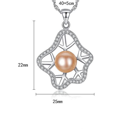 Rosa Süßwasser Perlen Kette aus Silber