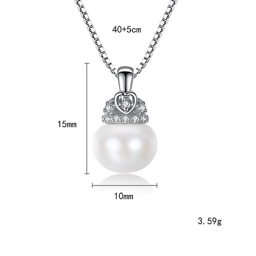 Damen Süßwasser Perlen Kette aus Silber