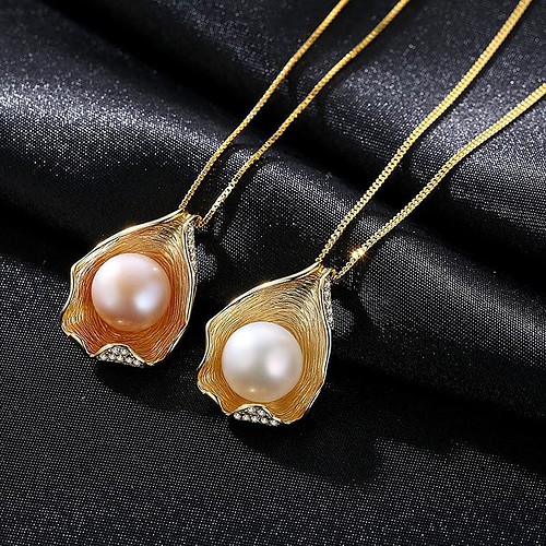Damen Kette mit Perlenanhänger
