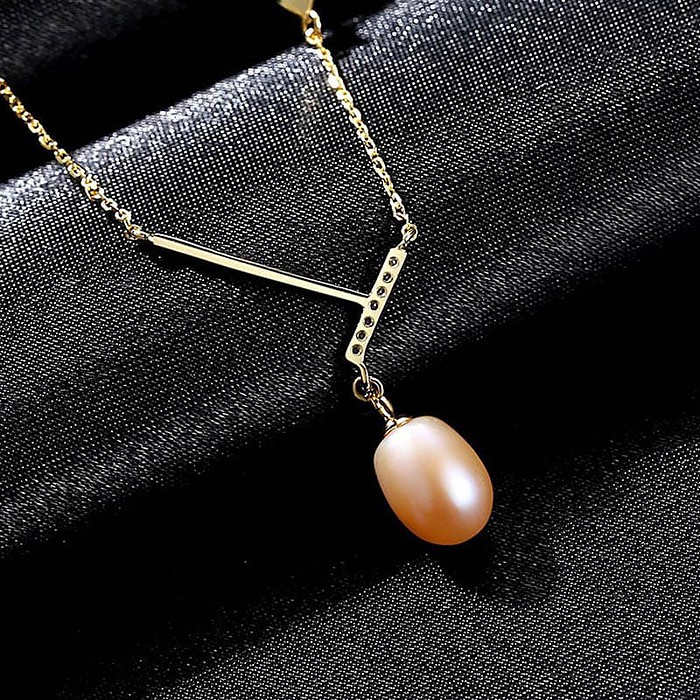 Damen Kette mit Einer Perle