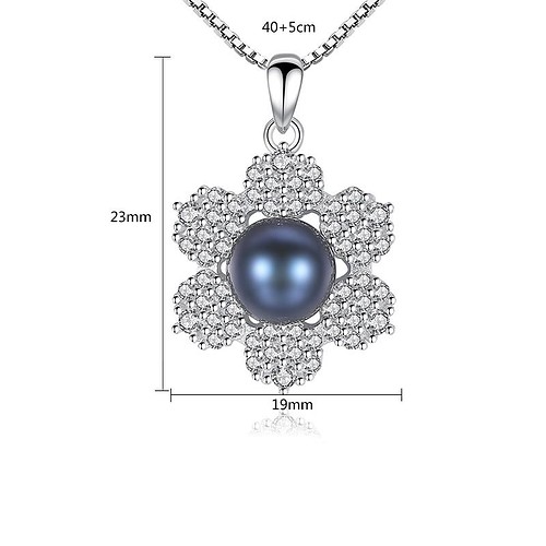 Schneeflocke Kette mit Einer Perle