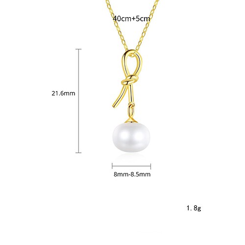 Schlichte Kette mit Perlenanhänger