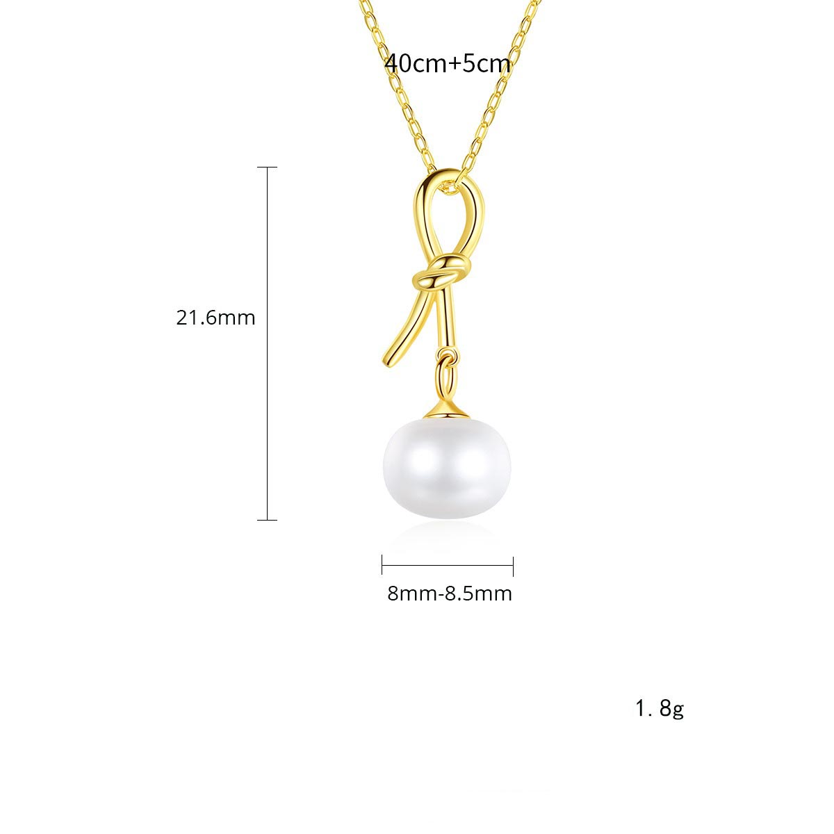 Schlichte Kette mit Perlenanhänger