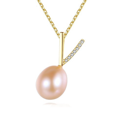 Damen Schlichte Kette mit Perlenanhänger